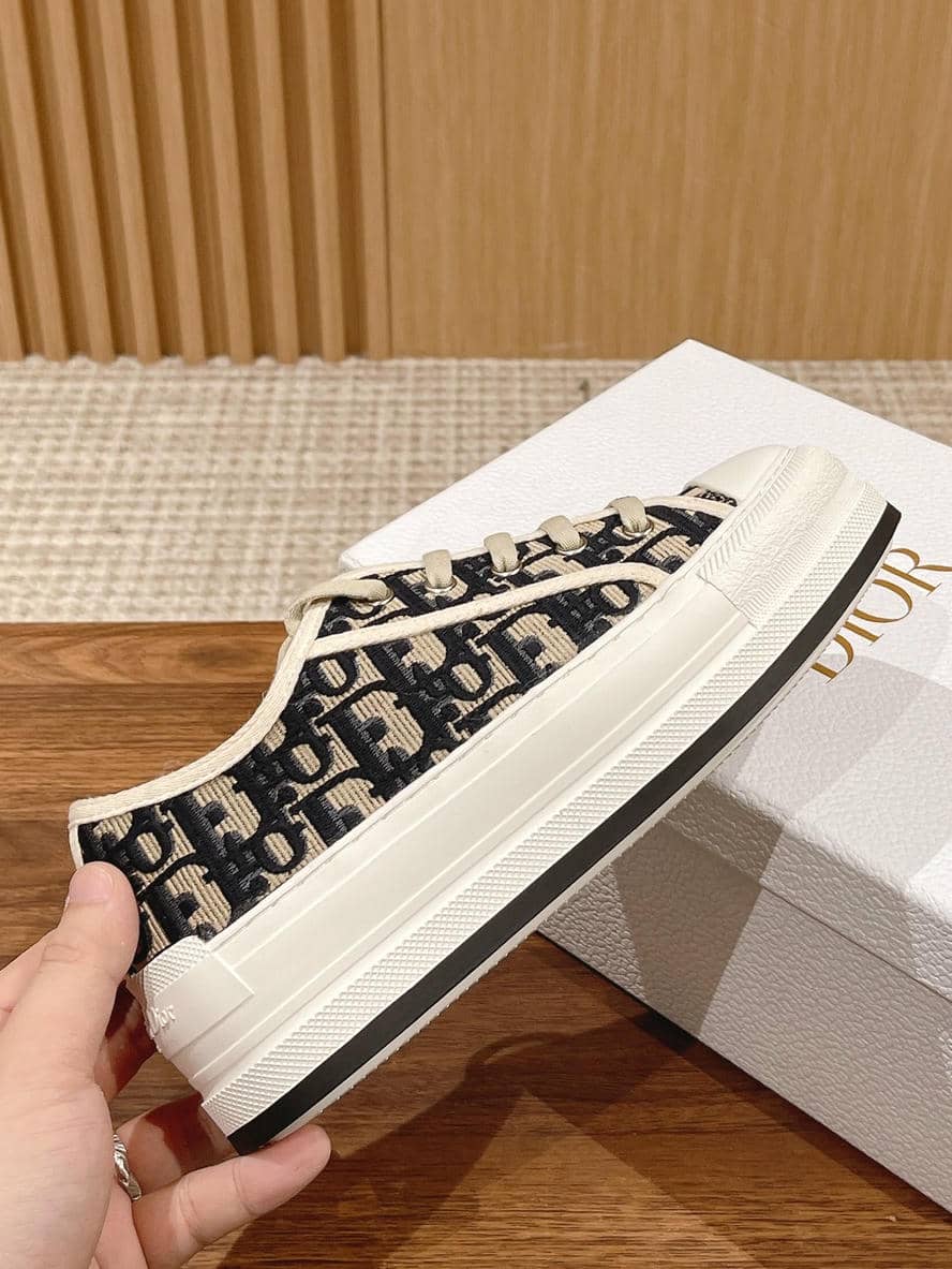 Dior Embroidered White Sneakers-9